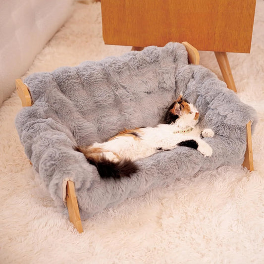 Indoor cat-specific elevated cat bed