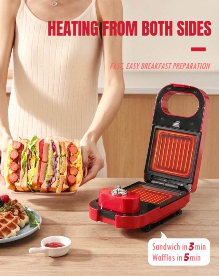 All-in-One Automatic Donut, Waffle & Sandwich Maker Machine - Zoanne