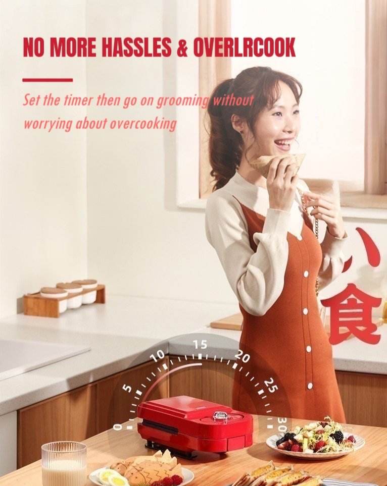 All-in-One Automatic Donut, Waffle & Sandwich Maker Machine - Zoanne