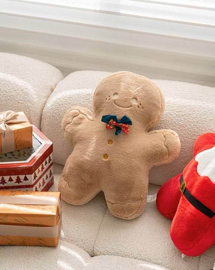 Christmas Decorative Throw Pillow - Santa, Gingerbread Man, Christmas Tree - Zoanne
