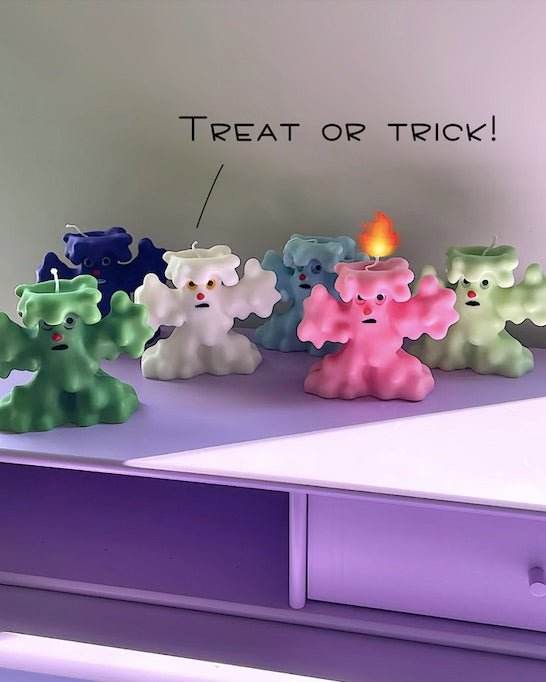 Lil Monster Soy Wax Scented Candle, Handmade Halloween Decorative Candles - Zoanne