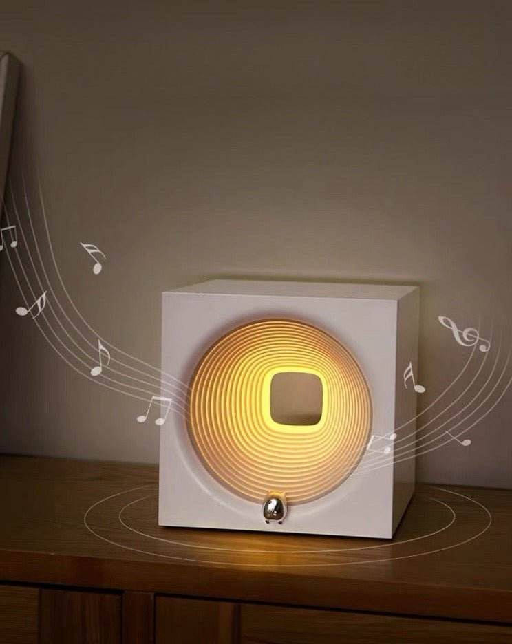 Time Machine Sleep Inducing Bedside Lamp with Speaker - Dimmable Sleep Aid Night Light - Zoanne